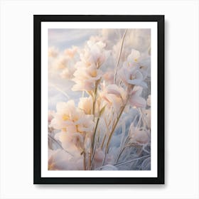 Frosty Botanical Freesia 1 Art Print