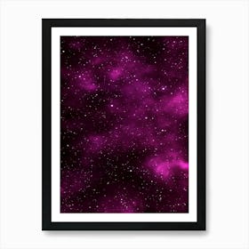 Purple Space Background Art Print