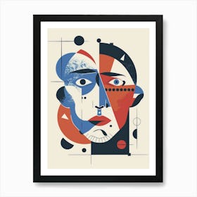 Abstract Man'S Face Art Print