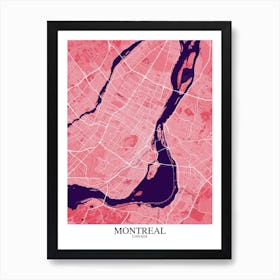 Montreal Pink Purple Art Print