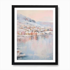 Dreamy Winter Painting Bergen Norway 2 Art Print