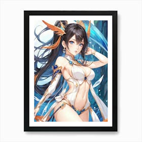 Sexy Anime Girl Painting (18) Art Print
