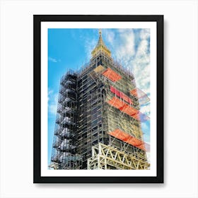 Construction Site - Construction Stock Videos & Royalty-Free Footage 1 Art Print