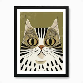 Striped Cat 16 Art Print