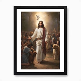 Jesus In The Crowd Art Print