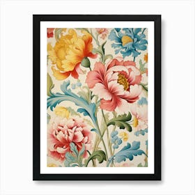 Wallpaper Floral Pattern 27 Art Print