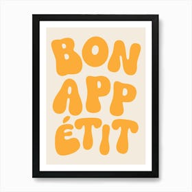 Bon Appetit - Yellow Art Print