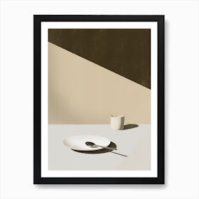 Plate On A Table Art Print