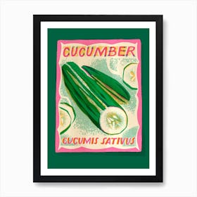 Cucumber Seed Packet Art Print