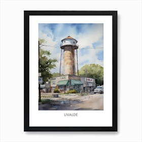 Uvalde Watercolor 2travel Poster Art Print