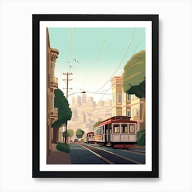 San Francisco California United States Travel Illustration 5 Art Print