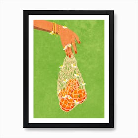 Fresh Oranges Art Print
