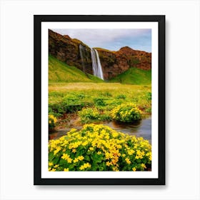 Waterfall In Iceland 5 Art Print
