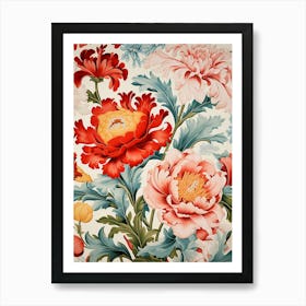 Floral Wallpaper 138 Art Print