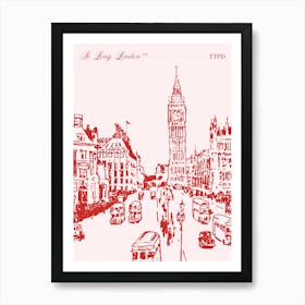 So Long, London Music Poster Pink Art Print