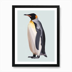 Emperor Penguin Bleaker Island Minimalist Illustration Illustration 1 Art Print