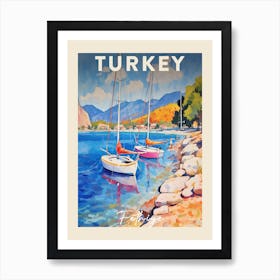 Fethiye Turkey 3 Fauvist Painting  Travel Poster Art Print