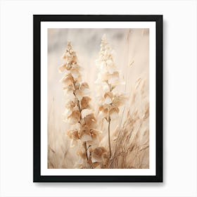 Boho Dried Flowers Delphinium 2 Art Print