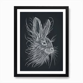 Lionhead Rabbit Minimalist Illustration 4 Art Print