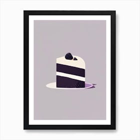 Blackberry Cake Dessert Simplicity 2 Flower Art Print