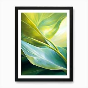 Abstract - Green Leaves Art Art Print