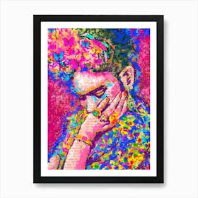 FRIDA THINKING 1 Art Print