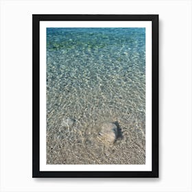 Rocks and clear sea water at the beach 1 Art Print