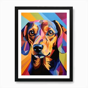 Dog Abstract Pop Art 5 Art Print