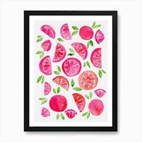 Pink Grapefruit Art Print