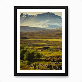 Thingvellir National Park 2 Iceland Vintage Poster Art Print