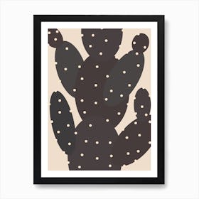 I Own A Black Cactus Art Print