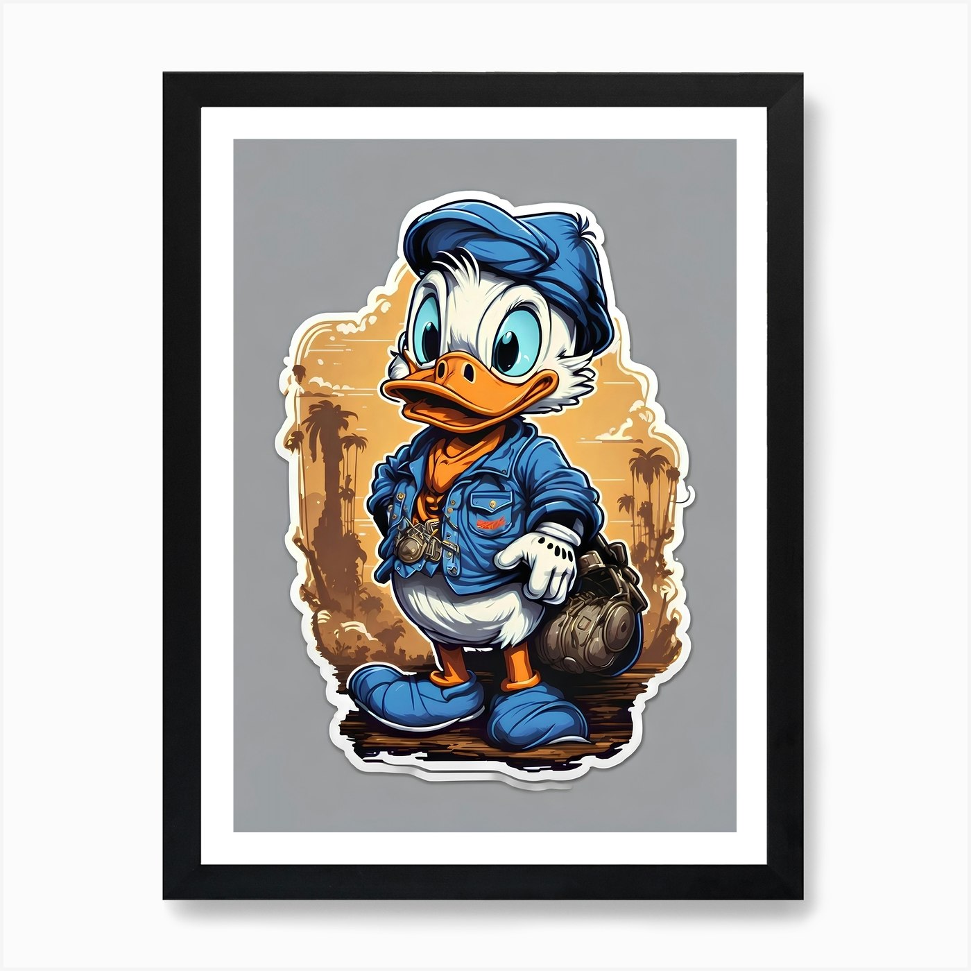Donald Duck 4 Art Print Framed Wall Art Poster Canvas Print Picture - Picture 2 of 4