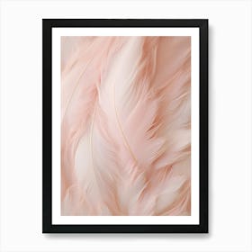 Pink Boho Feather 4 Art Print