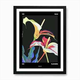 No Rain No Flowers Poster Calla Lily 3 Art Print