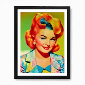 Anne Baxter Colourful Pop Movies Art Movies Art Print