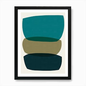 Colorful abstract shapes 24 Art Print