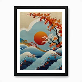 Azure Sunset Art Print