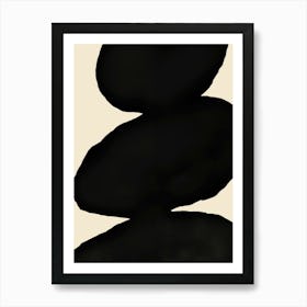 Black And Beige 1 Art Print