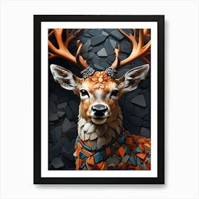 Deer With Antlers Art Print