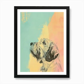 Pastel Petit Basset Griffon Vendeen Dog Pastel Illustration Art Print