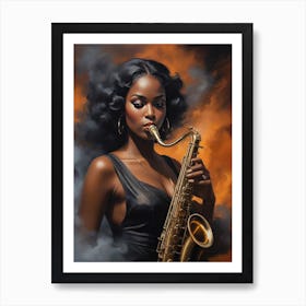 Music Blues Trumpet Saxophone 2 Art Print