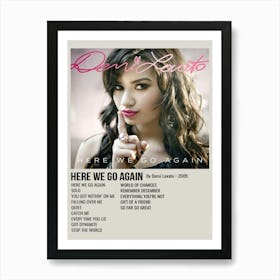 HERE WE GO AGAIN By Demi Lovato. 2009 Poster Art Print