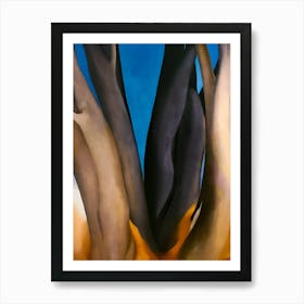 Georgia OKeeffe - Dark Tree Trunks Art Print