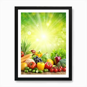 Fresh Vegetables And Fruits — Stock Photo Art Print