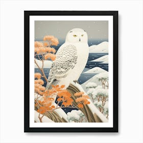 Winter Bird Painting Snowy Owl 1 Art Print