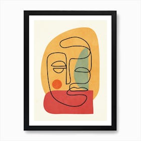 Abstract Faces 5 Art Print