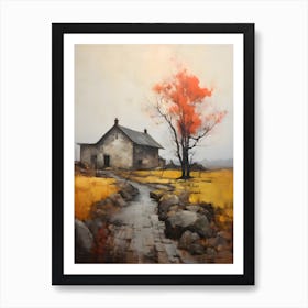 Old Stone Farm Warm Tones 1 Art Print