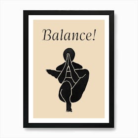 Balance Yoga Art Print