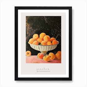 Art Deco Peaches 2 Poster Art Print