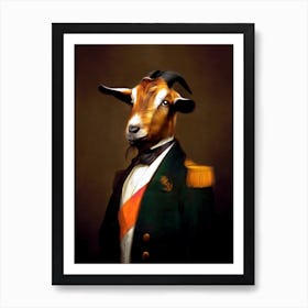 Sergeant Dietrich The Goat Pet Portraits Art Print